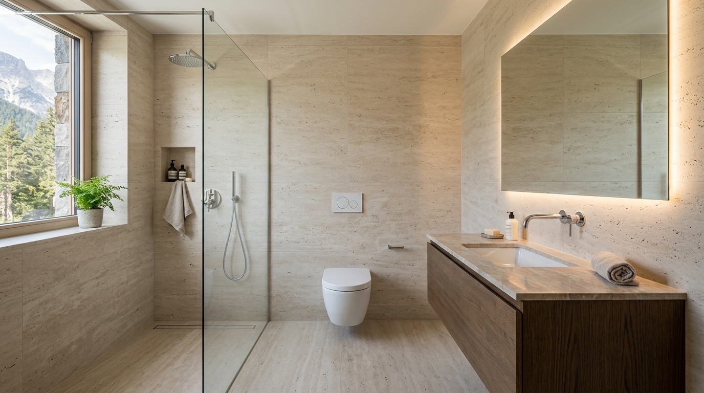 En-Suite Bathroom with Glass Rain Shower