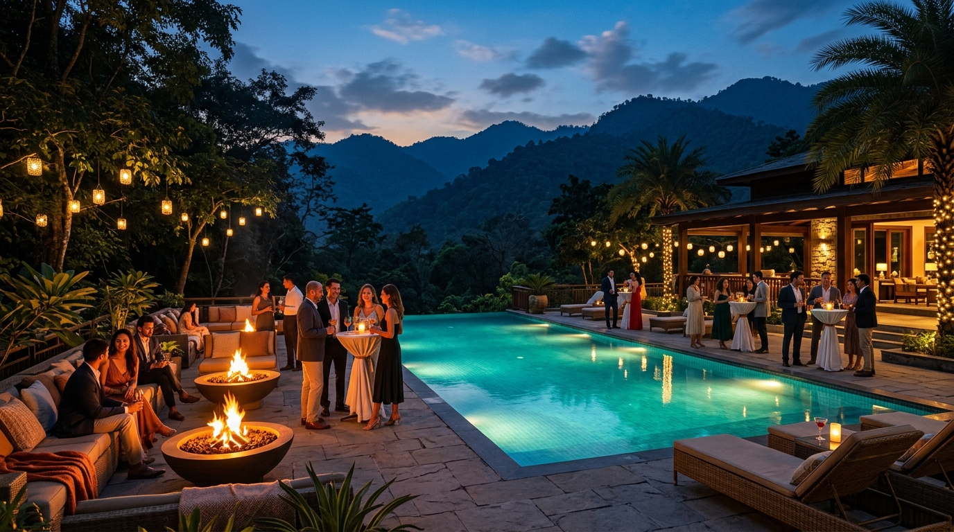 Poolside Parties & Sunset Gatherings